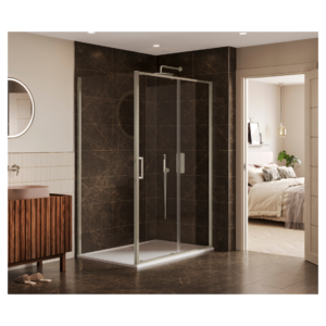 Merlyn AS11BN 1100mm Brushed Nickel Arysto Sleek Slider Door