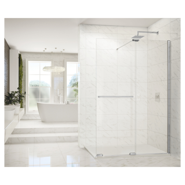 Merlyn ARXFSL100SWL Arysto X 1000mm Left Frameless Sliding Showerwall