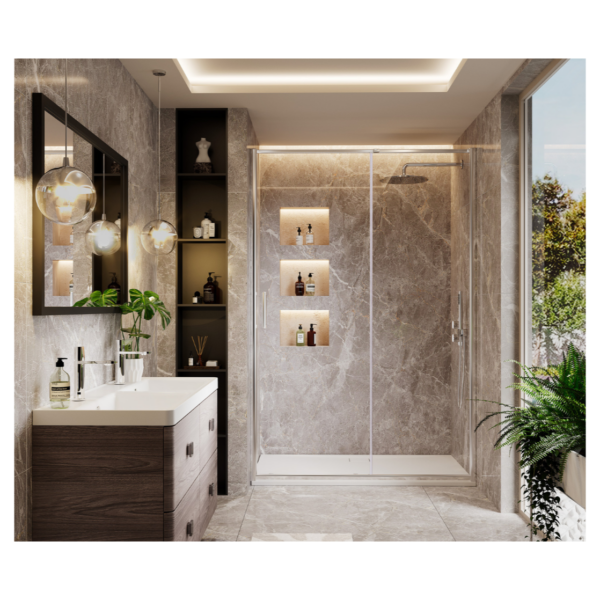 Merlyn AR8SL100REC Arysto Eight 1000mm Recess Sliding Door