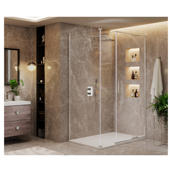 Merlyn AR8NN9002HL 900mm Left Infold And Inline Shower Door