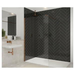 Merlyn 8WSV30BBZ 300mm Brushed Bronze 8mm Wetroom Swivel Panel