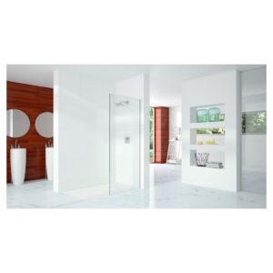 Merlyn S10SW300 300mm Chrome Clear 10 Series Shower Wall