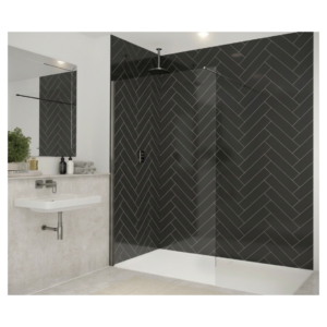 Merlyn 8W30BGM 8mm 300mm Brushed Gun Metal Wetroom Panel